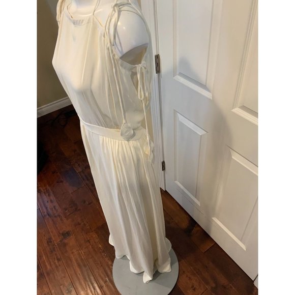 Tory Burch "Evalene" Ivory Cold Shoulder Crepe Maxi Dress, Size 2, NWT! - Picture 5 of 11